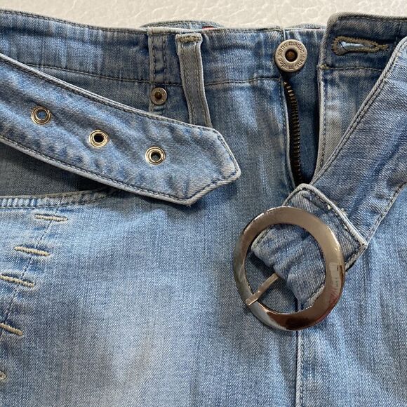 Madoc 90’s Y2K Denim Mini Skirt Light Wash Made In Europe Sz S - Picture 5 of 13